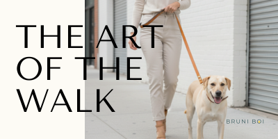 Close-up of Bruniboi Nappa leather collar showing superior craftsmanship with hand-stitched edges and luxury finish