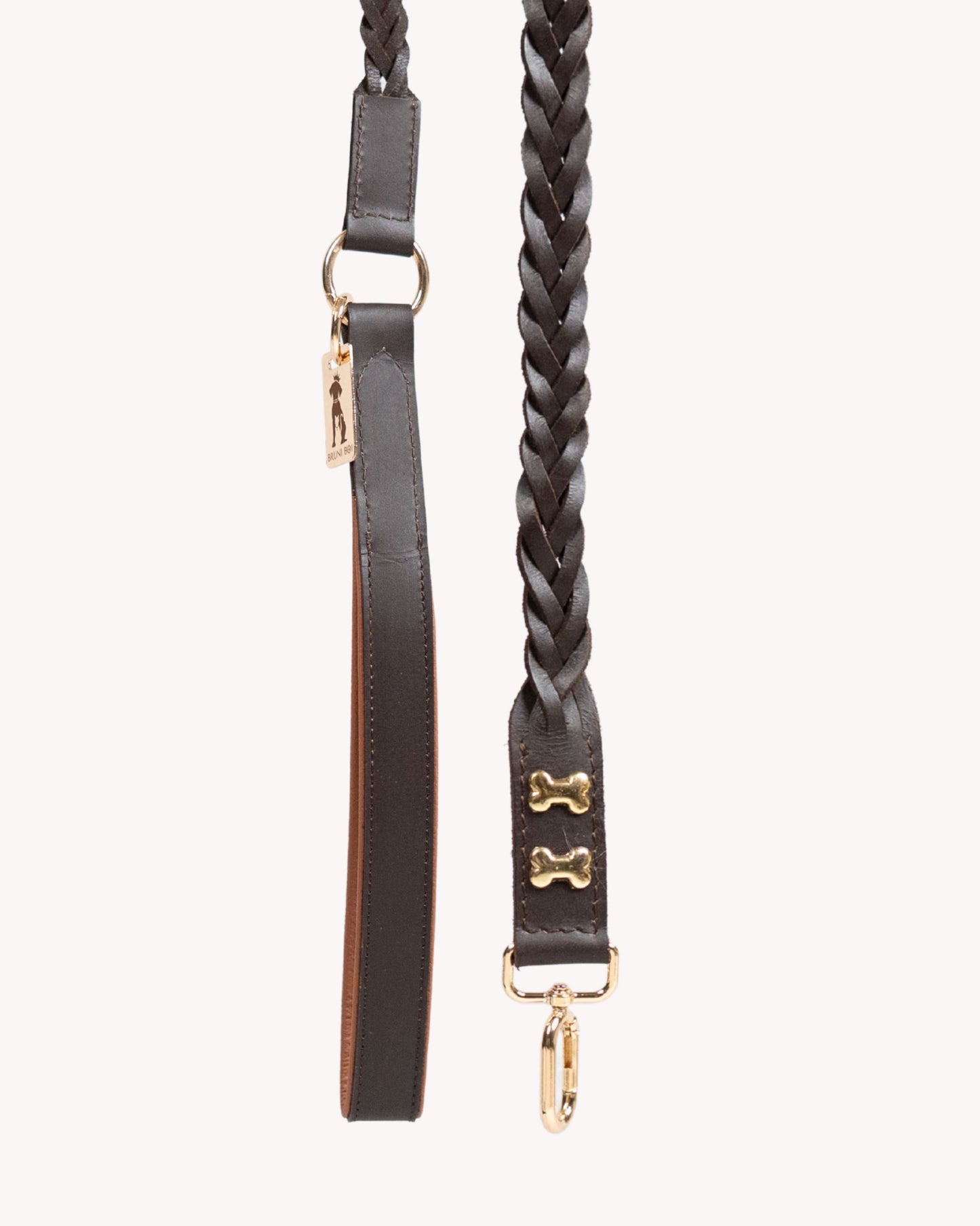 The Braid Leash- Cocoa Brown