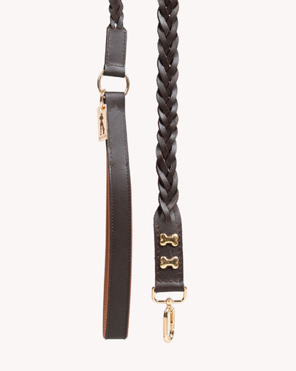 The Braid Leash- Cocoa Brown